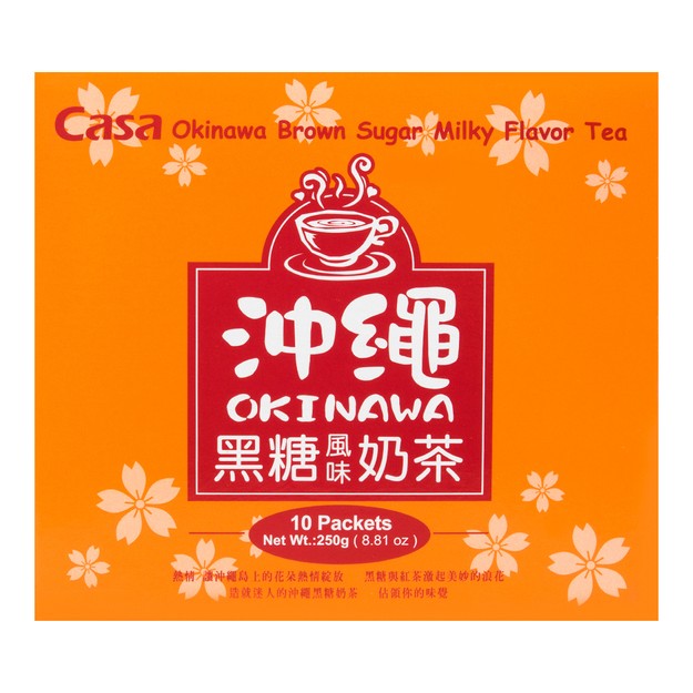 台湾CASA卡萨 冲绳黑糖风味奶茶 10包入 250g